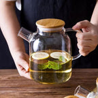 Glass Teapot with Bamboo Lid — 54 oz