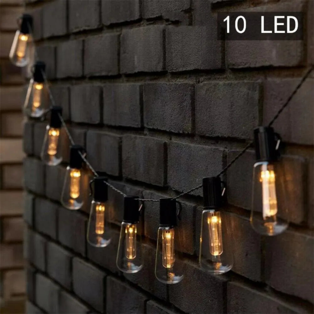 1PC 5M10LED/8M20LED Waterproof Solar LED Papaya Light String, With 8 Lighting Modes, Used for Parties, Camping, Path Decoration