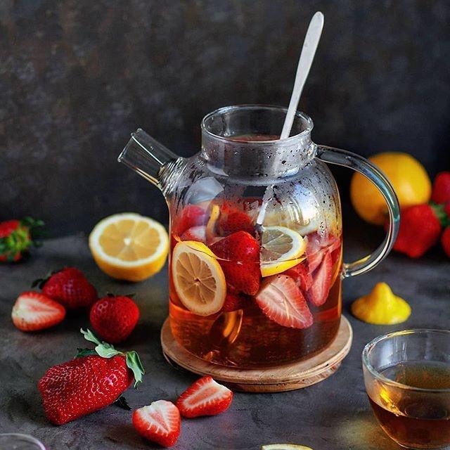Glass Teapot with Bamboo Lid — 54 oz