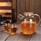 Glass Teapot with Bamboo Lid — 54 oz