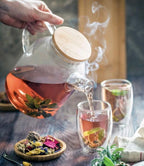 Glass Teapot with Bamboo Lid — 54 oz